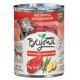 Purina Beyond Natural Wet Dog Food Pate Grain Free Beef Potato & Green Bean Recipe Ground Entree 12- 13 oz Cans