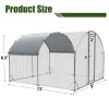 Large metal chicken coop upgrade three support steel wire impregnated plastic net cage, Oxford cloth silver plated waterproof UV protection, duck rabb