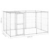 Outdoor Dog Kennel Galvanized Steel with Roof 78.1 ft²