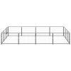 Dog Kennel Black 129.2 ft² Steel