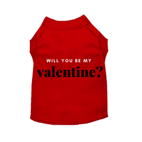 Will You Be My Valentine (Color: Red, size: X Small)