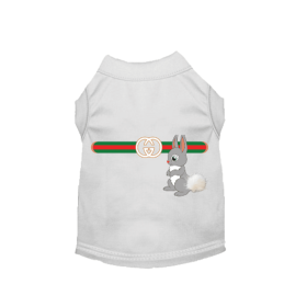 Gucchewi Bunny- Dog Shirt (Color: White, size: X Small)