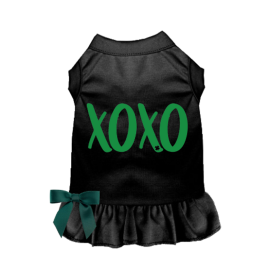 Irish XOXO Dog Shirt/Dress (Color: Black, size: X Small)