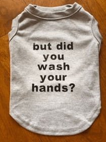 But did you wash your hands tee (Color: White, size: X Small)