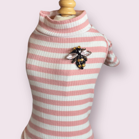 Dazzling Bee Stripe Turtleneck- Dog Sweater (size: XS)