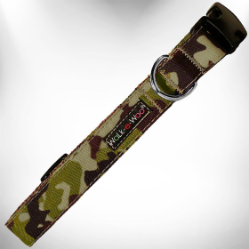 Camo Dog Collars (Color: Brown Camo, size: XL 1.5" wide fits 18-28" neck)