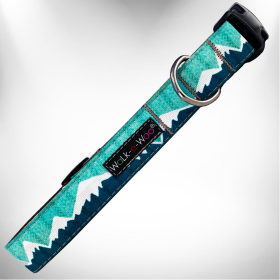 nowcap Mountain Dog Collars (Color: Wintergreen Snowcap Mtn, size: XS 5/8" width fits 8-12" neck)