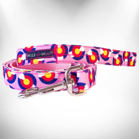 Colorado and Texas Dog Leads (Color: Colorado Pink, size: THIN Lead 5/8" width- 5' length)