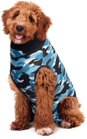 Suitical Dog Recovery Suits (Color: Black, size: XXX Small)