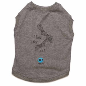 I Live for It Tee (Color: Grey, size: X-Small)