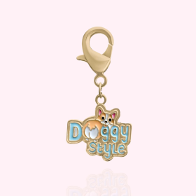 "Doggy Style" Dog Collar Charm (Color: gold)