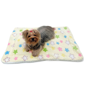 Ultra Plush Colorful Stars Blanket (Color: Yellow, size: 30" x 20")