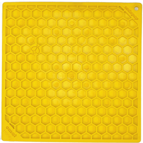 Honeycomb Design Emat Enrichment Lick Mat (Color: Yellow, size: large)