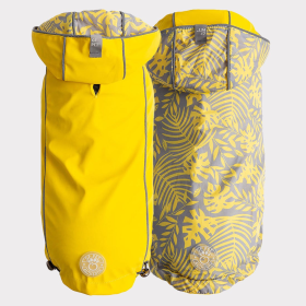 GF Pet Reversible ElastoFit Raincoat (Color: Yellow, size: 2XS)