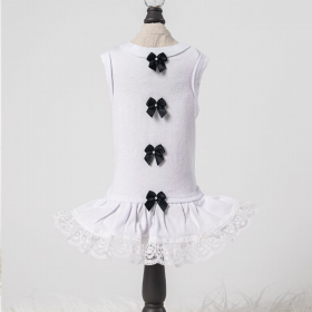 Sweetheart Dress (Color: White/Black, size: XXS)