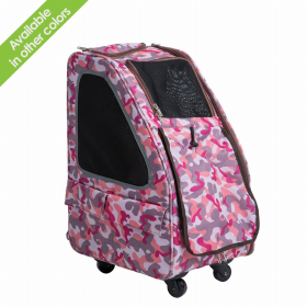 5-in-1 Pet Carrier (Color: Pink Camo)